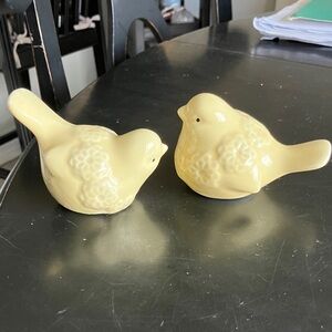 Yellow Ceramic Bird Salt and Pepper Shakers